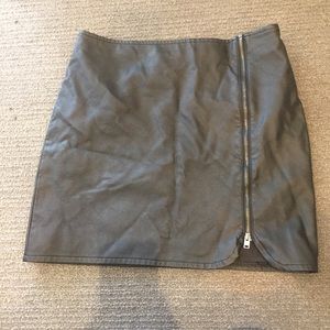 Hollister faux leather zip skirt